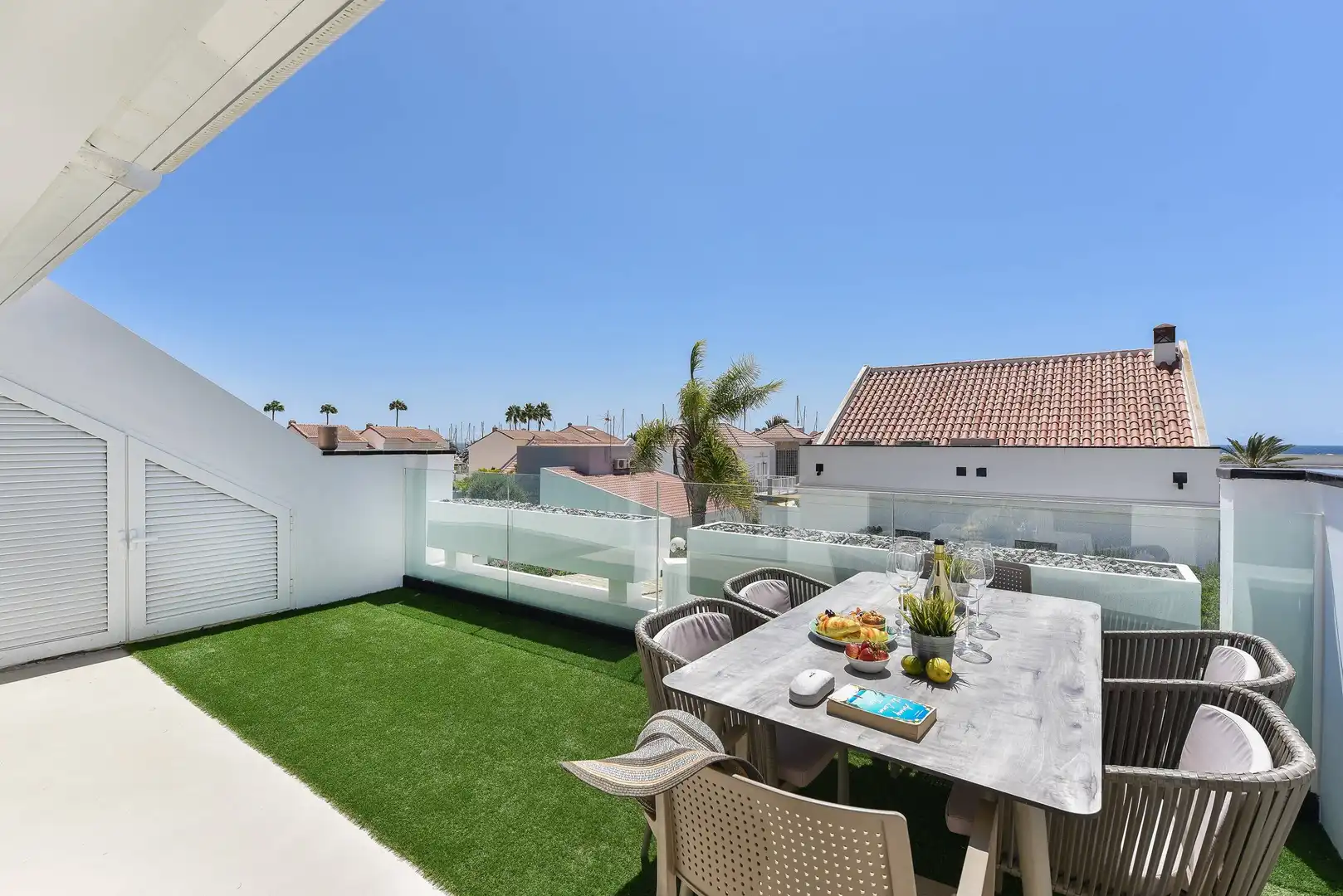 Terrasse von Haus oder Chalet zur Miete in San Bartolomé de Tirajana mit Gemeinschaftspool