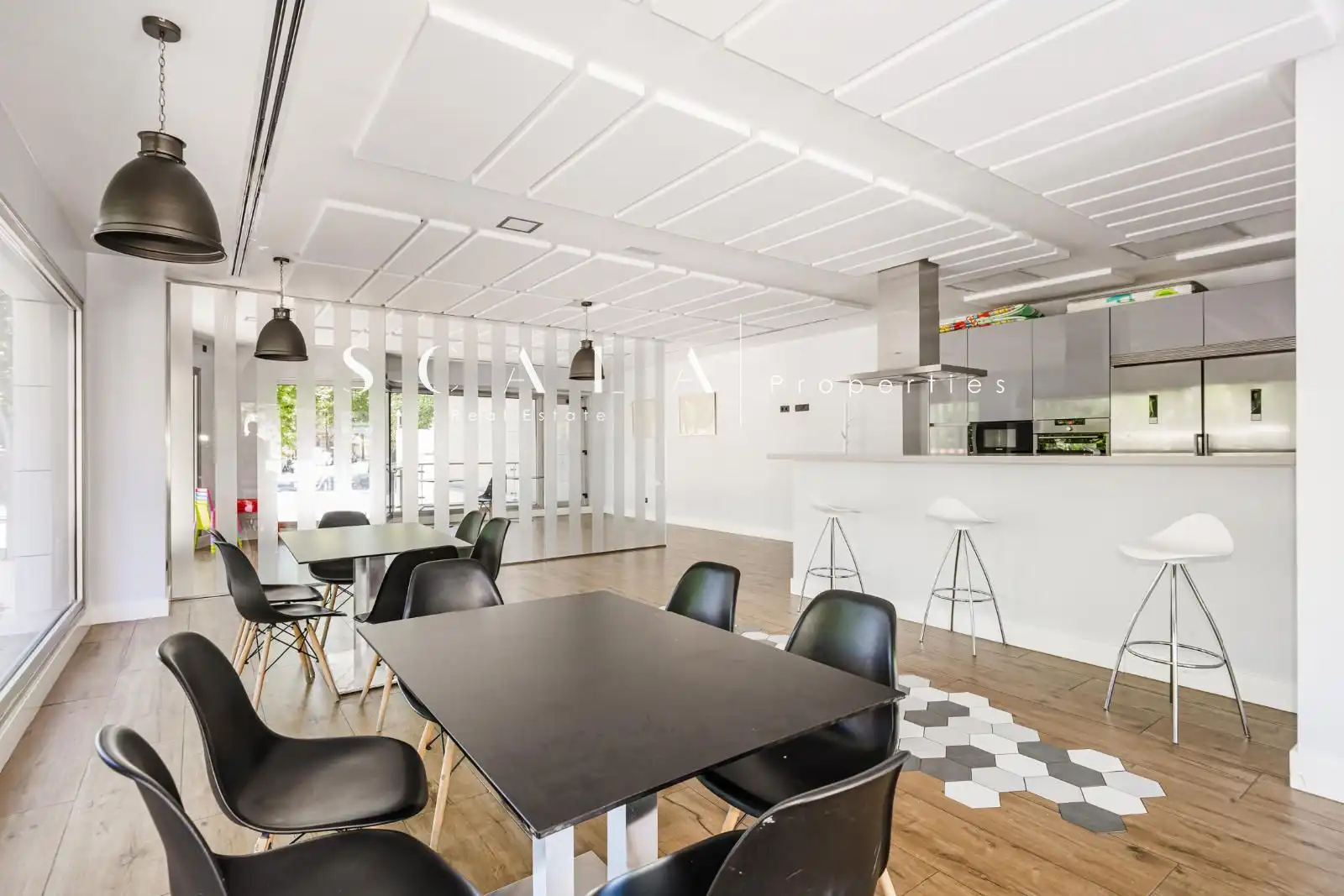 Esszimmer von Wohnung zur Miete in Madrid mit Klimaanlage, Heizung und Privatgarten