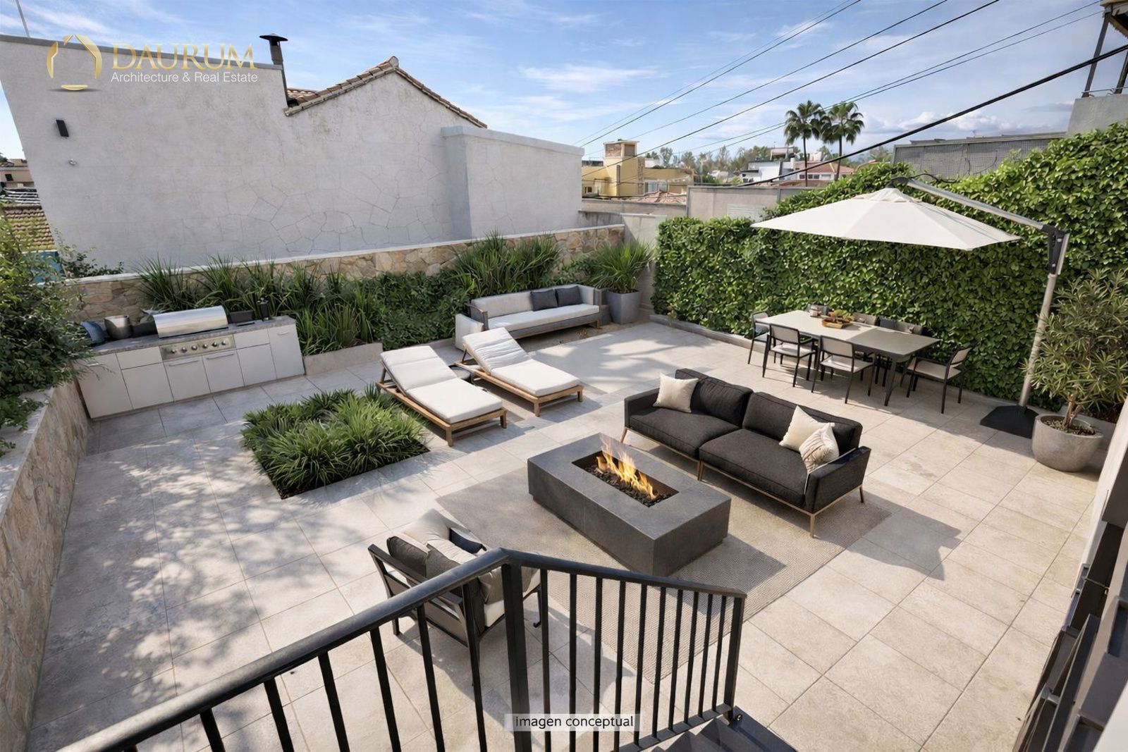 Terraza de Casa adosada en venta en Málaga Capital con Jardín privado, Terraza y Trastero