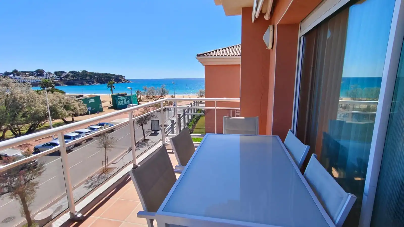 Terrasse von Maisonette zur Miete in Sant Feliu de Guíxols mit Klimaanlage, Möbliert und Gemeinschaftspool