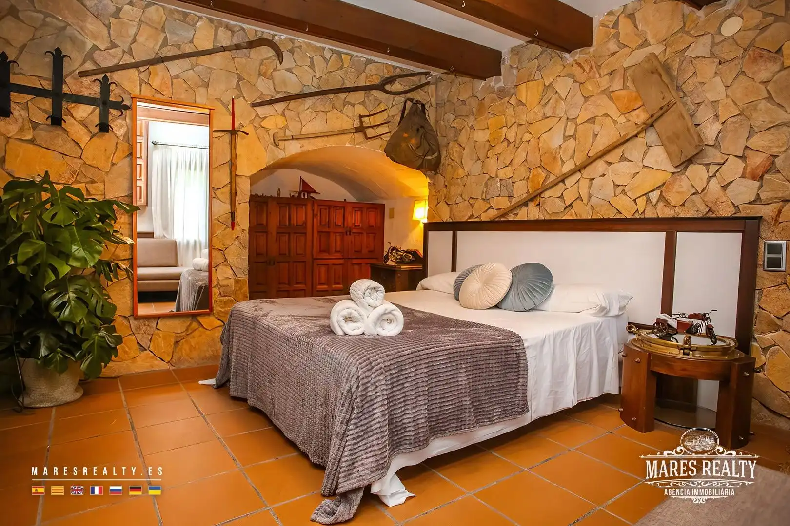 Schlafzimmer von Country house zum Verkauf in Vidreres mit Heizung, Privatgarten und Abstellraum
