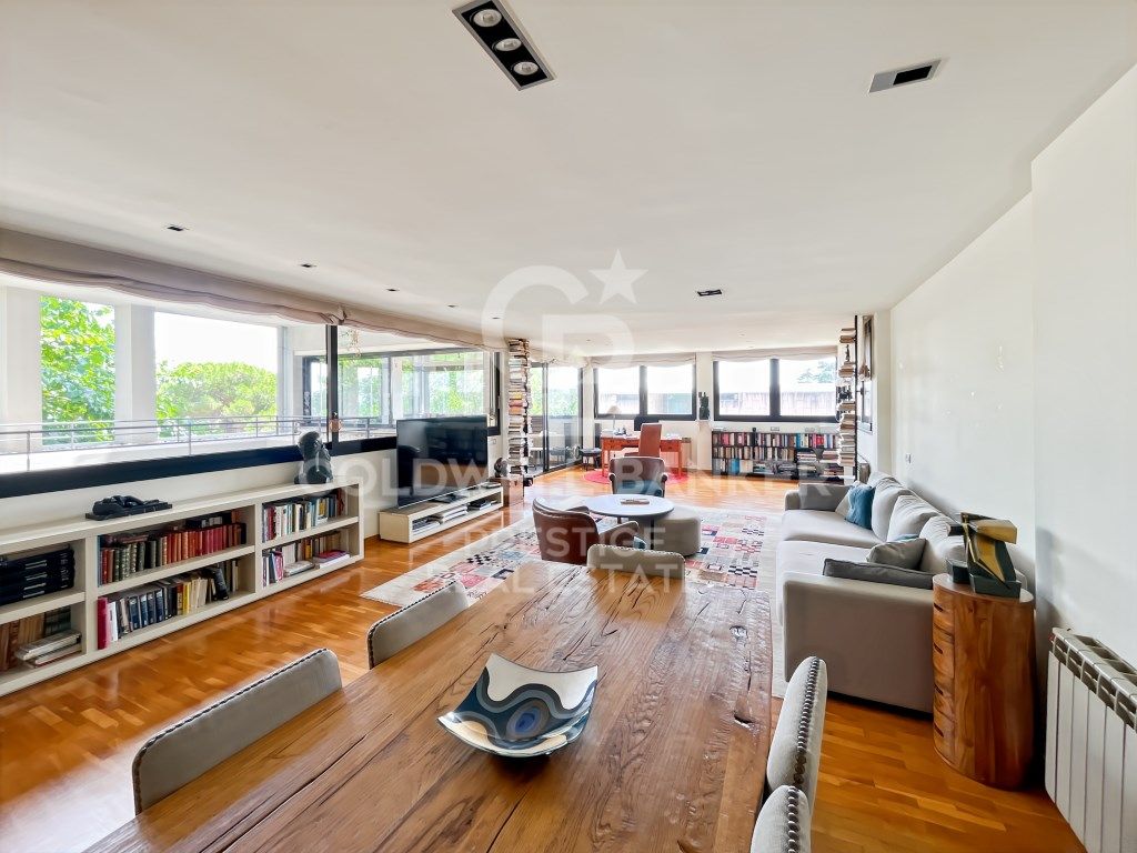 Living room of Flat to rent in Esplugues de Llobregat  with Private garden, Terrace and Swimming Pool