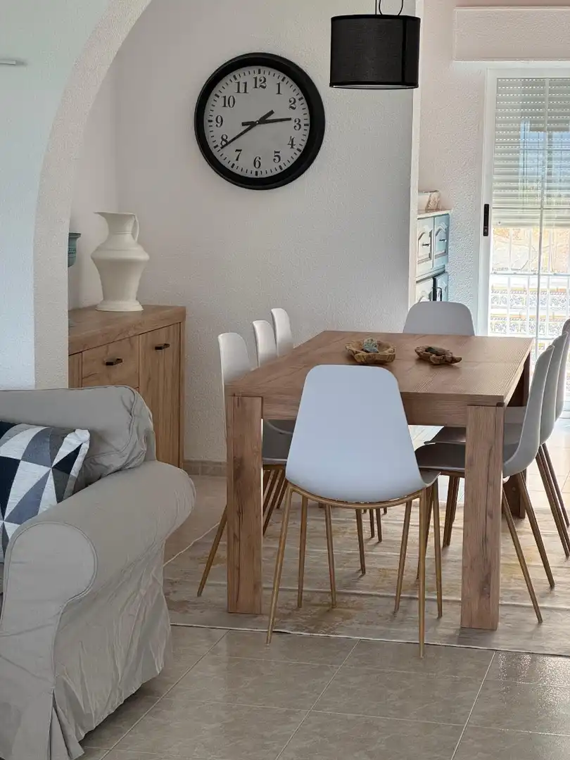 Esszimmer von Haus oder Chalet zur Miete in L'Alfàs del Pi mit Klimaanlage, Heizung und Privatgarten