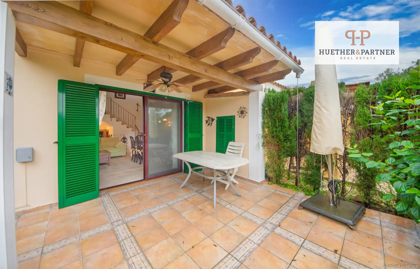 Garten von Einfamilien-Reihenhaus zum Verkauf in Manacor mit Klimaanlage