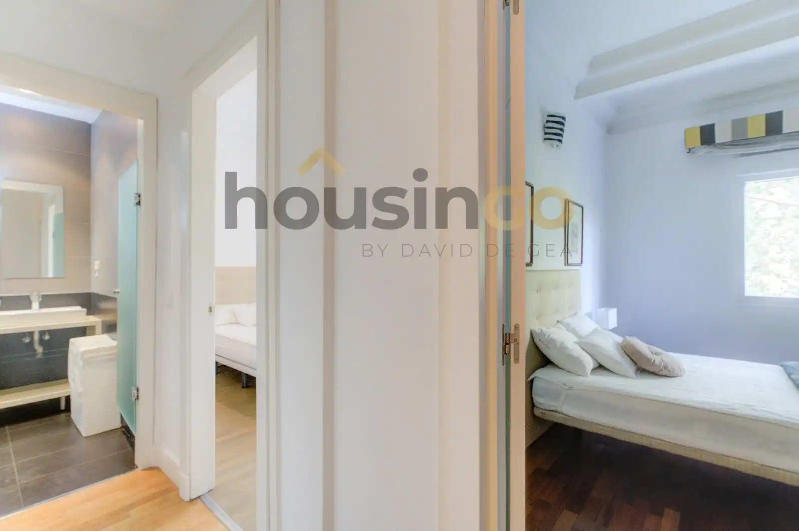 Bedroom of Flat for rent in Madrid  with Air Conditioner, Heating and Furnished