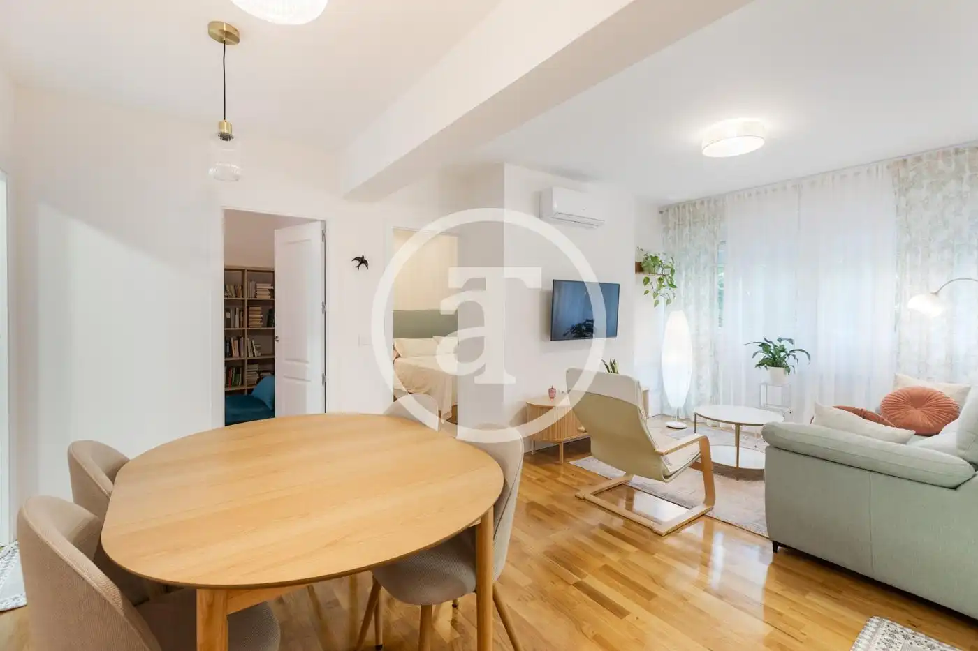 Wohnzimmer von Wohnung zur Miete in Madrid mit Klimaanlage, Heizung und Möbliert