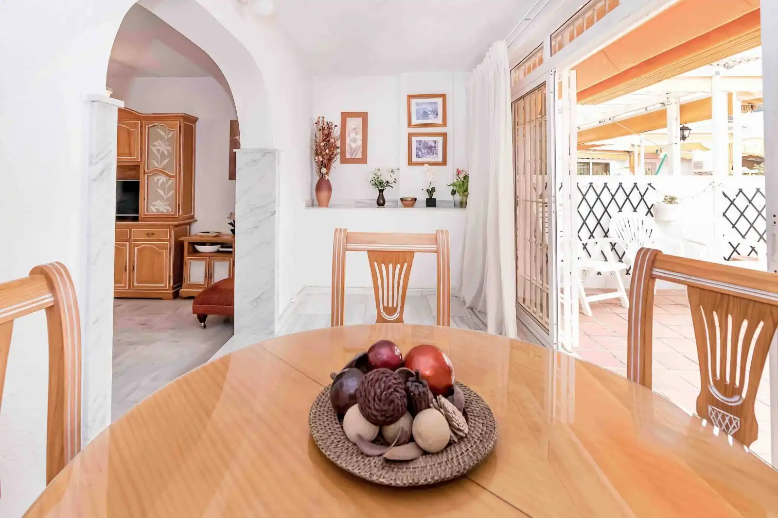 Esszimmer von Wohnung zur Miete in Benalmádena mit Klimaanlage, Terrasse und Möbliert