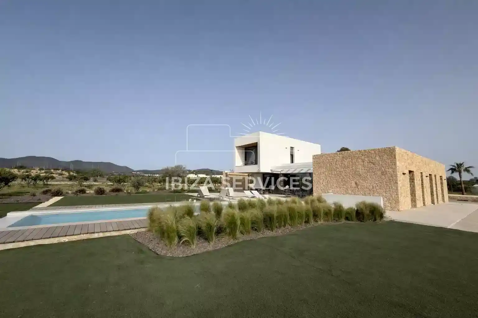 Garden of Houses for rent in Santa Eulària des Riu  with Air Conditioner, Private garden and Swimming Pool