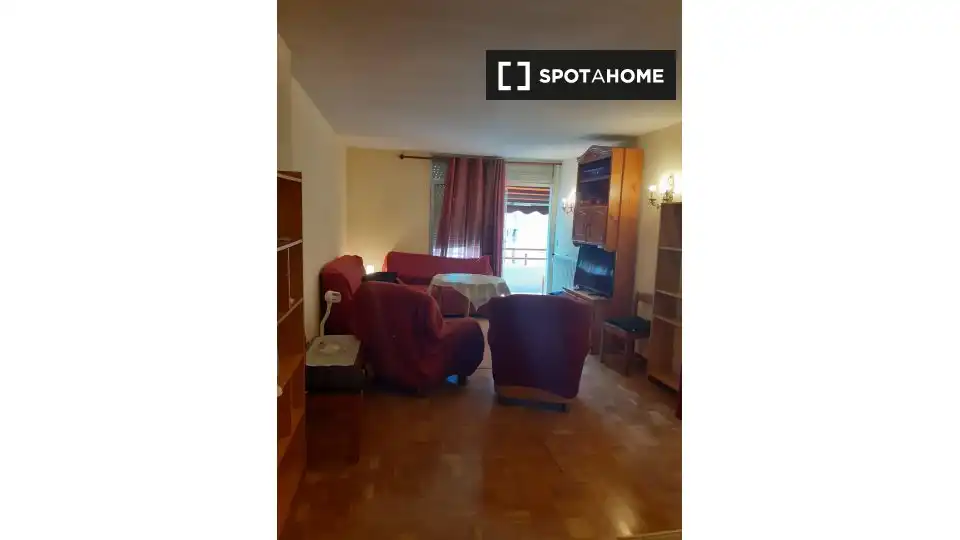 Sala de estar de Piso para compartir en Leganés con Aire acondicionado, Calefacción y Amueblado