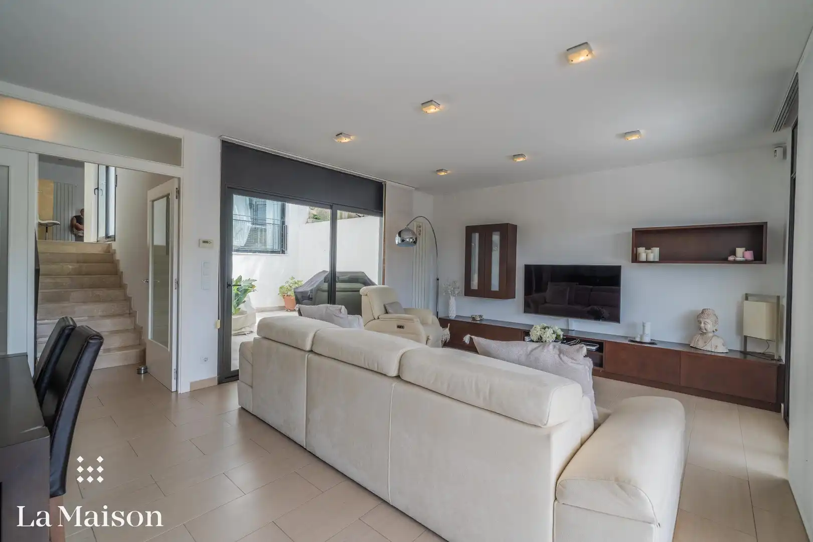 Sala d'estar de Casa o xalet en venda en Vilanova del Vallès amb Parquet, Terrassa i Piscina