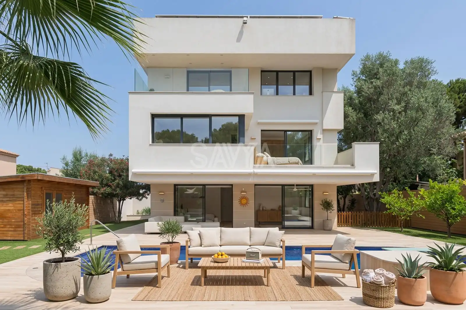 Vista exterior de Casa o chalet en venta en Barcelona con Aire acondicionado, Calefacción y Jardín privado
