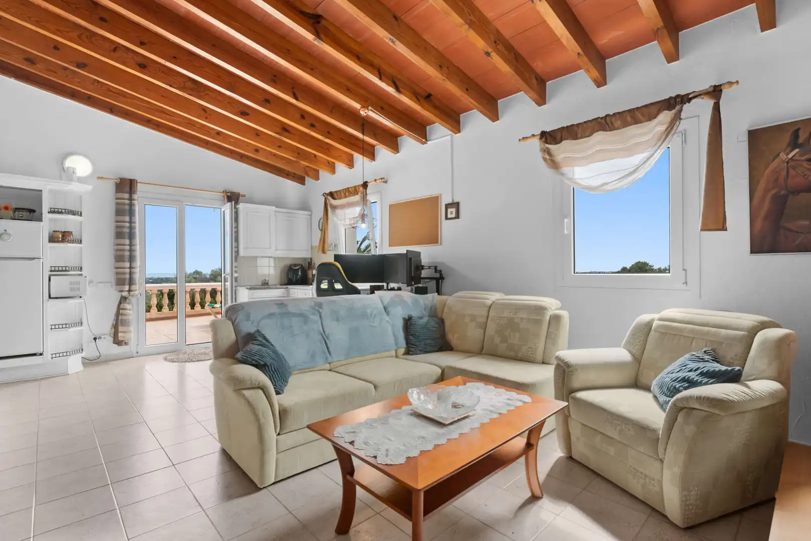 Wohnzimmer von Country house zum Verkauf in Manacor mit Klimaanlage, Heizung und Terrasse