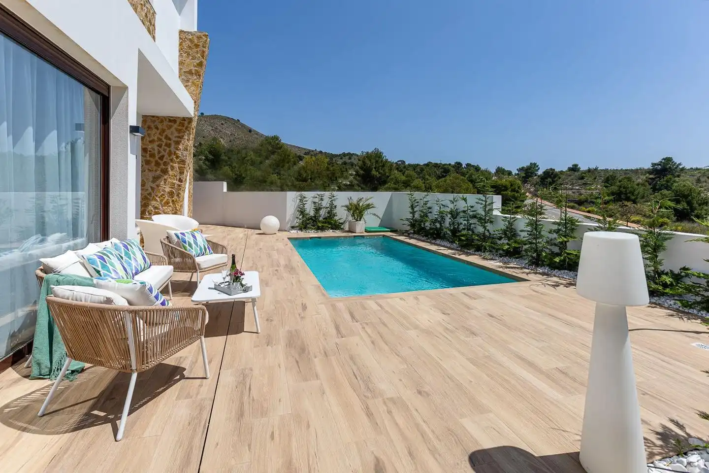Piscina de Casa o chalet en venta en Finestrat con Jardín privado, Terraza y Piscina