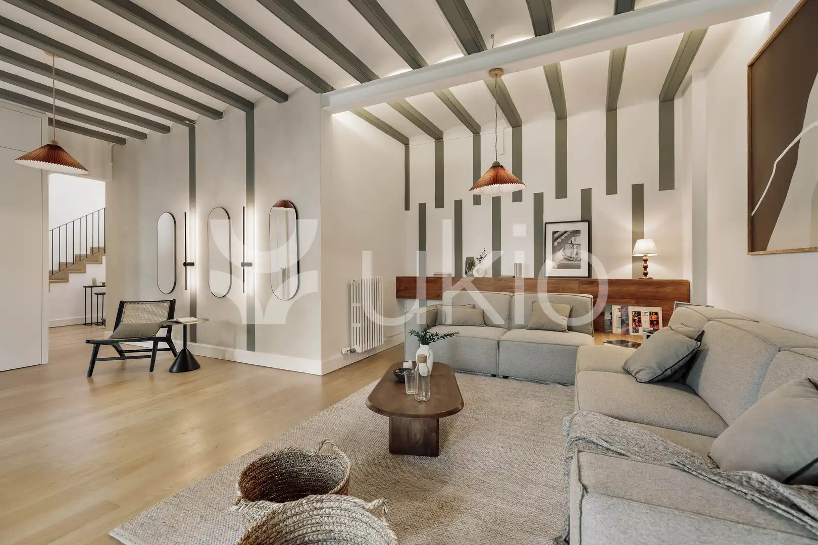 Sala d'estar de Apartament de lloguer en Barcelona amb Aire condicionat, Calefacció i Moblat