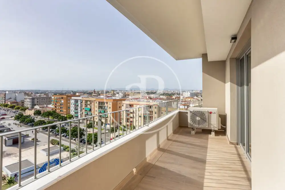 Terrace of Flat for rent in Quart de Poblet  with Air Conditioner, Heating and Private garden