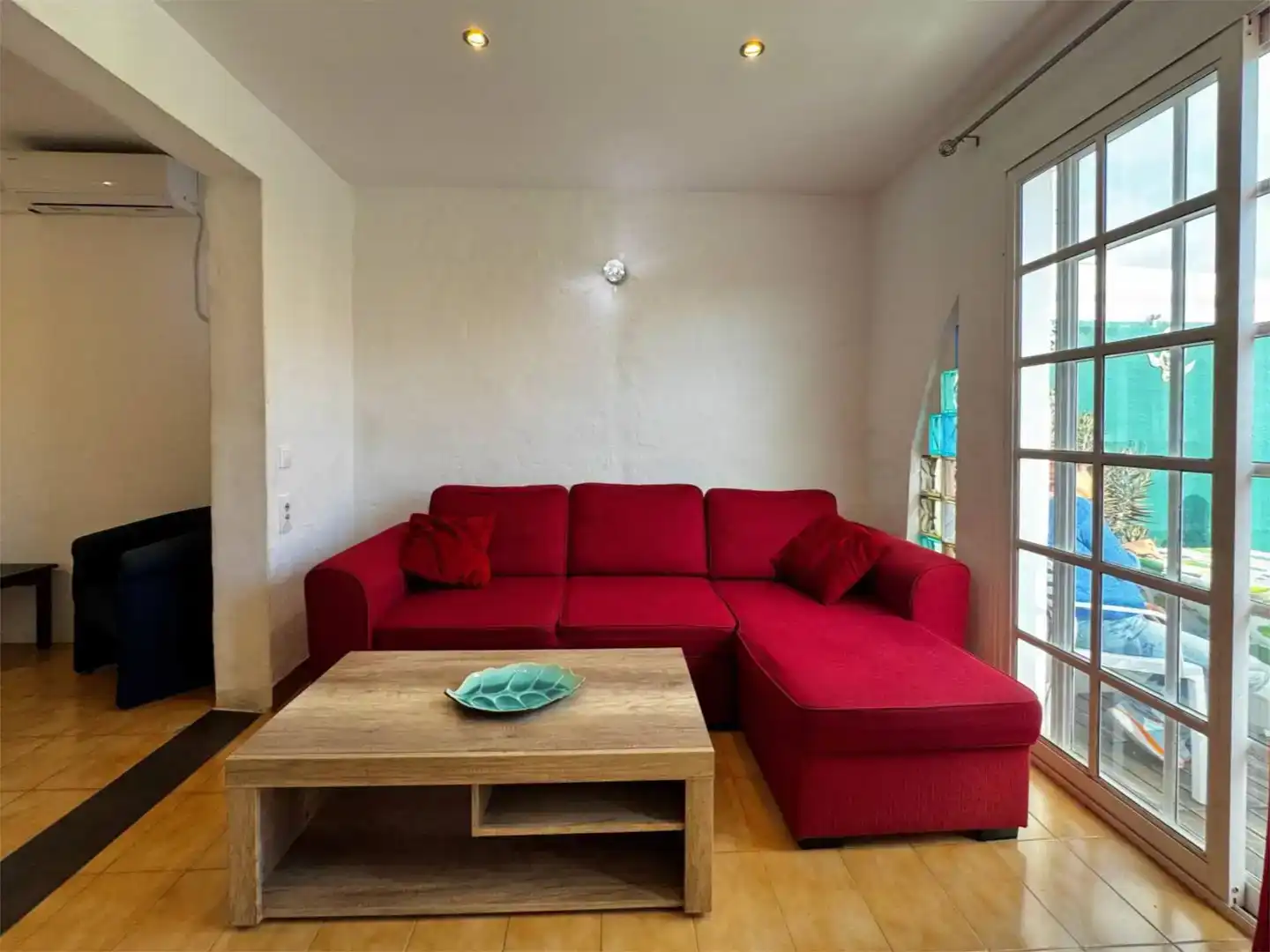Sala d'estar de Pis en venda en San Bartolomé de Tirajana amb Aire condicionat, Jardí privat i Traster