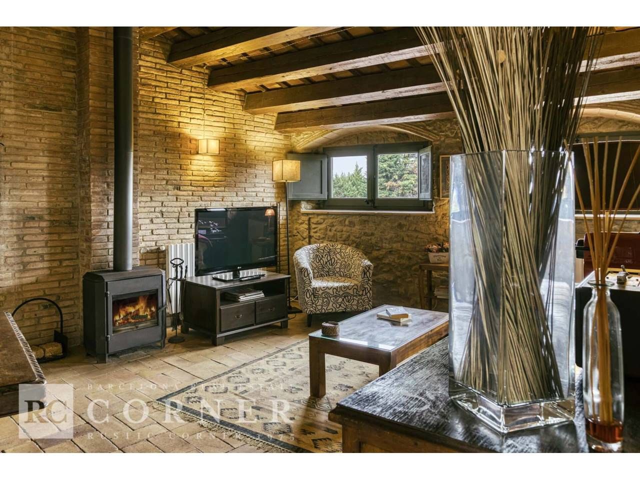 Sala d'estar de Finca rústica en venda en Madremanya amb Aire condicionat, Calefacció i Jardí privat