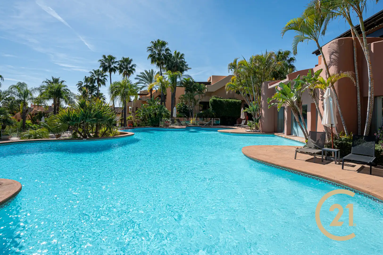 Swimming pool of Apartments for sale in Marbella  with Air Conditioner, Terrace and Storage room