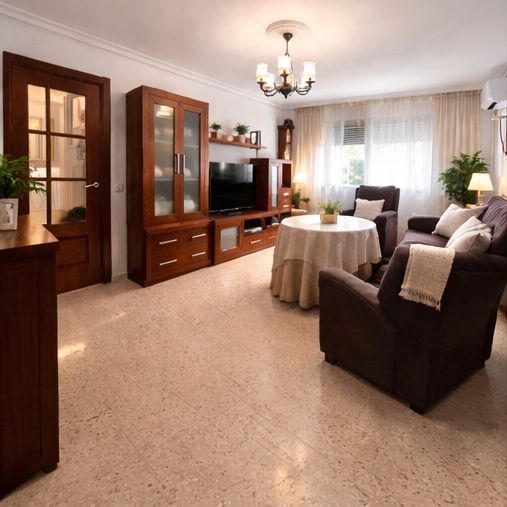 Sala d'estar de Pis en venda en Badajoz Capital amb Aire condicionat, Calefacció i Traster
