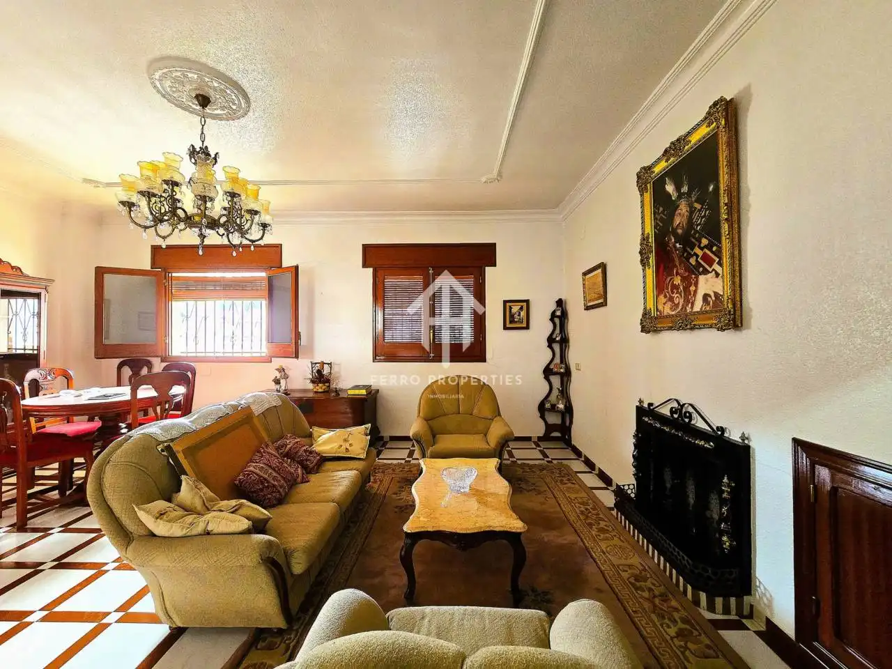 Sala d'estar de Casa o xalet en venda en Algarinejo amb Aire condicionat i Terrassa