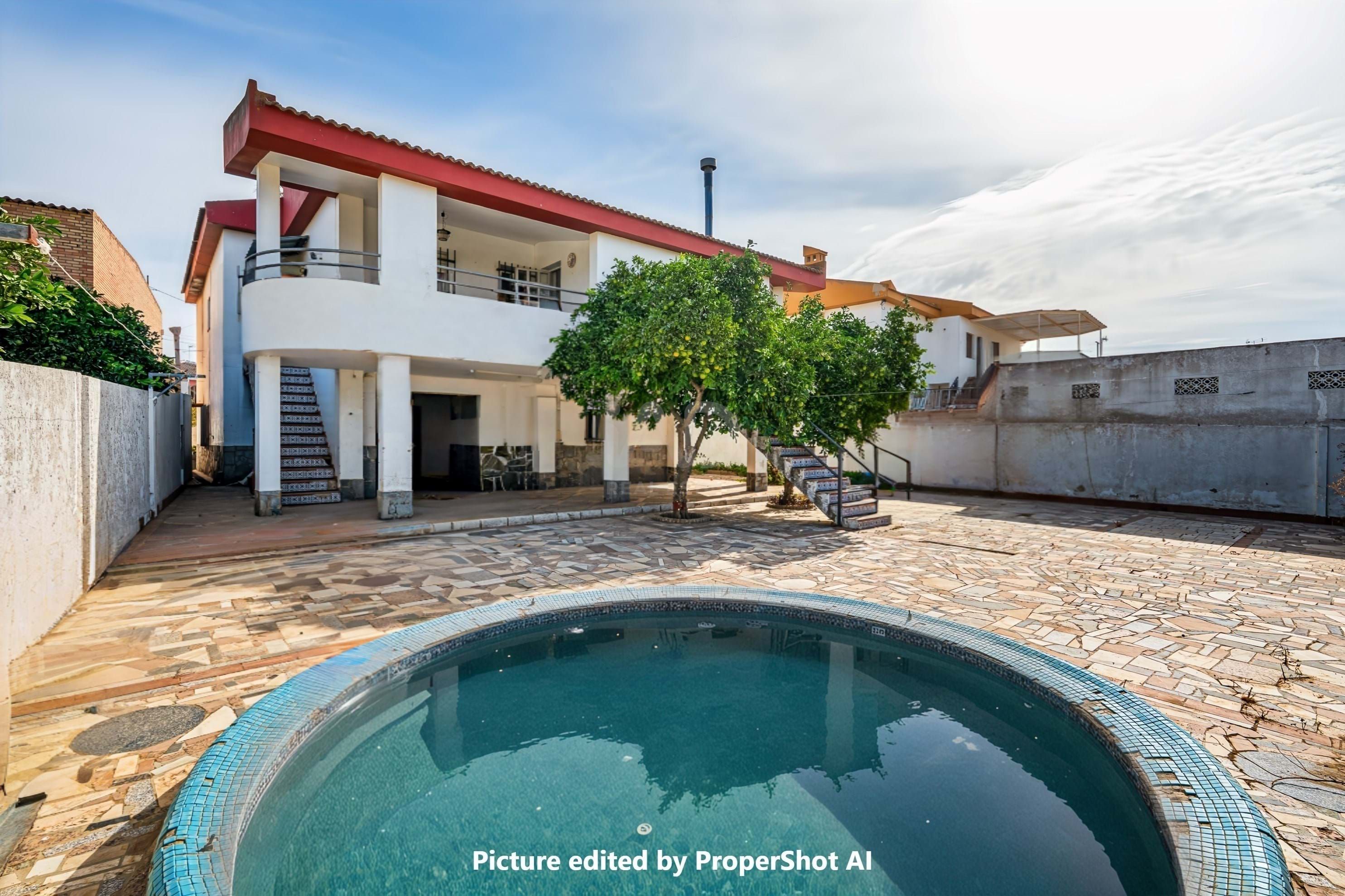 Swimming pool of House or chalet for sale in Rociana del Condado  with Heating and Terrace