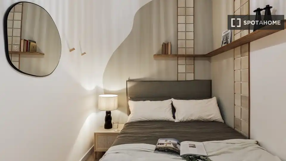 Habitación de Apartamento para compartir en Barcelona con Aire acondicionado, Terraza y Amueblado