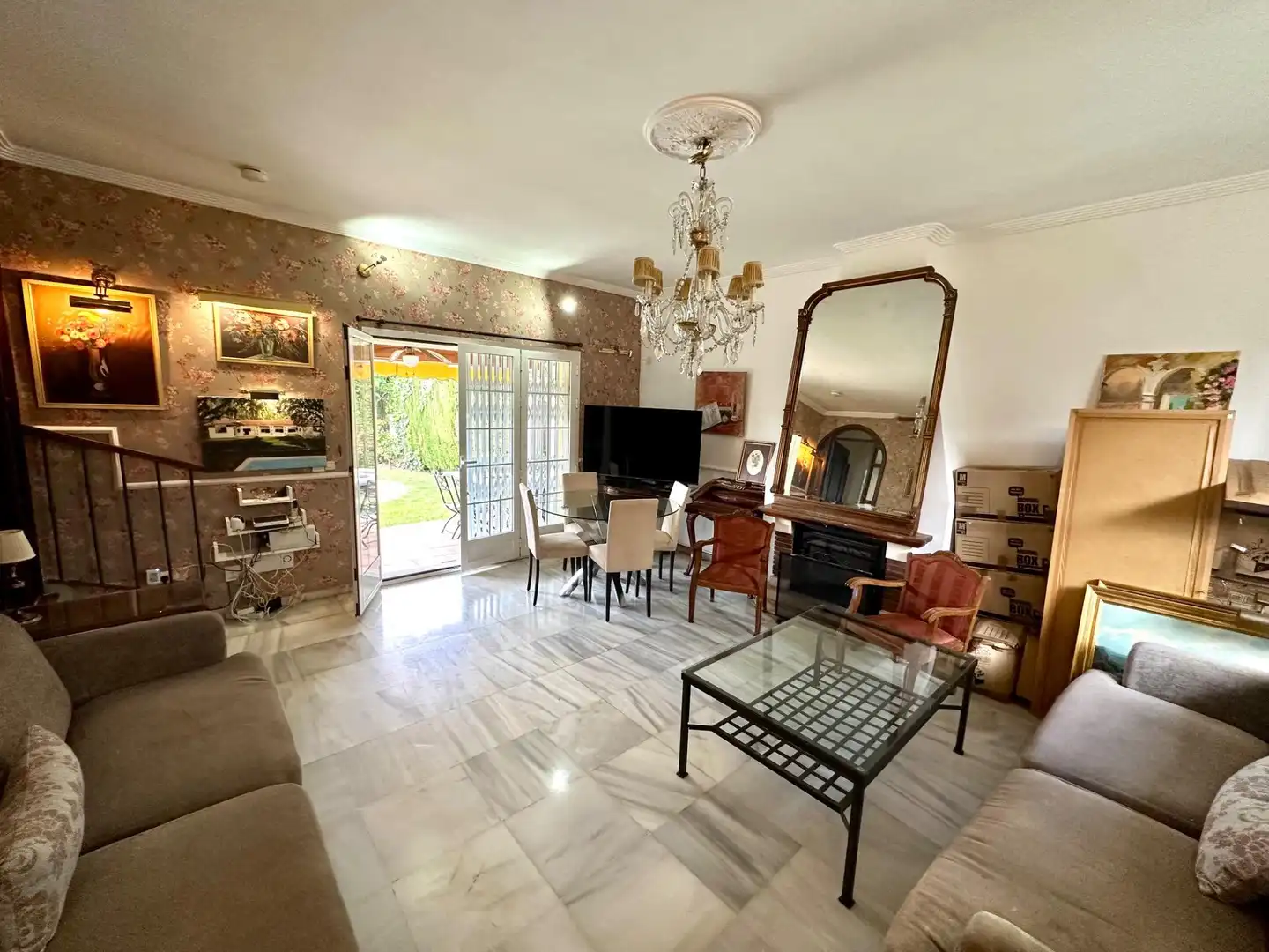 Living room of Houses for sale in Marbella  with Private garden, Terrace and Community pool