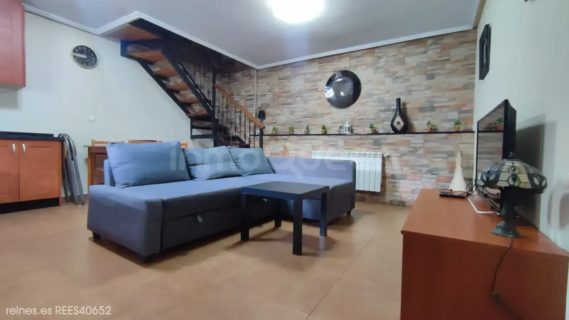 Wohnzimmer von Einfamilien-Reihenhaus zum Verkauf in Mieres (Asturias) mit Heizung