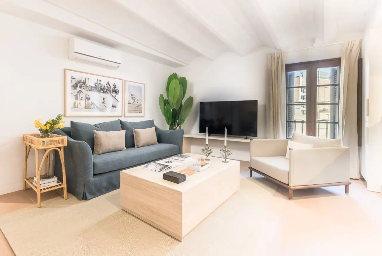 Living room of Apartments for rent in Valencia  with Air Conditioner, Heating and Private garden