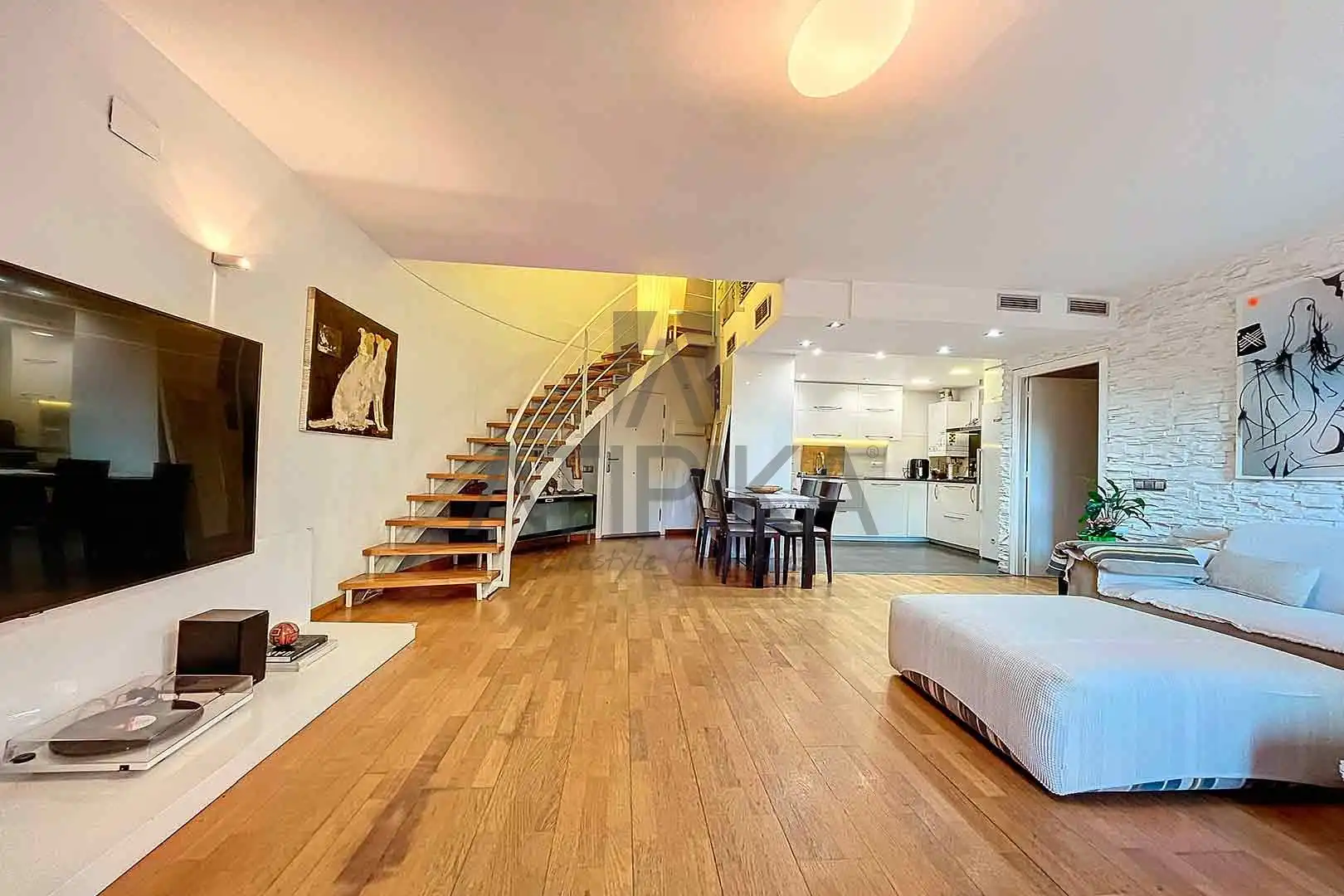Living room of Duplexes for sale in Sitges  with Heating, Parquet flooring and Terrace