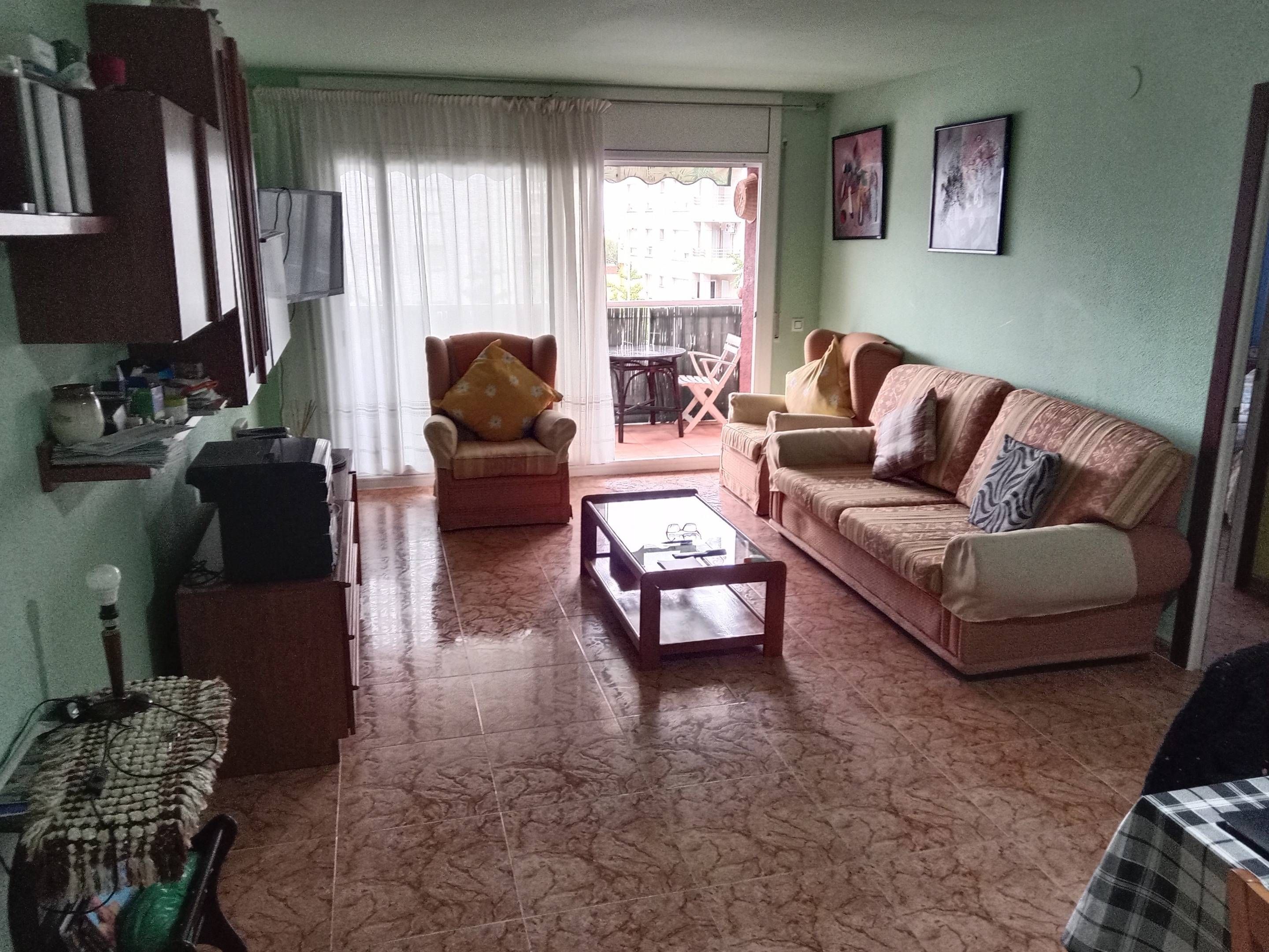 Wohnzimmer von Wohnung zum Verkauf in Calella mit Heizung, Terrasse und Möbliert