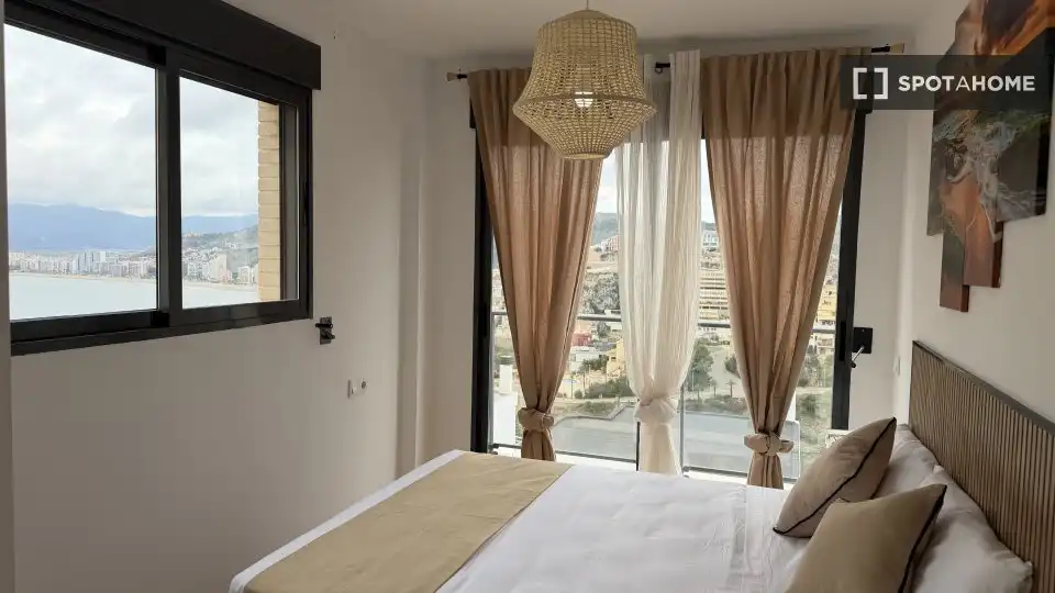 Bedroom of Flat for rent in Cullera  with Air Conditioner, Heating and Furnished