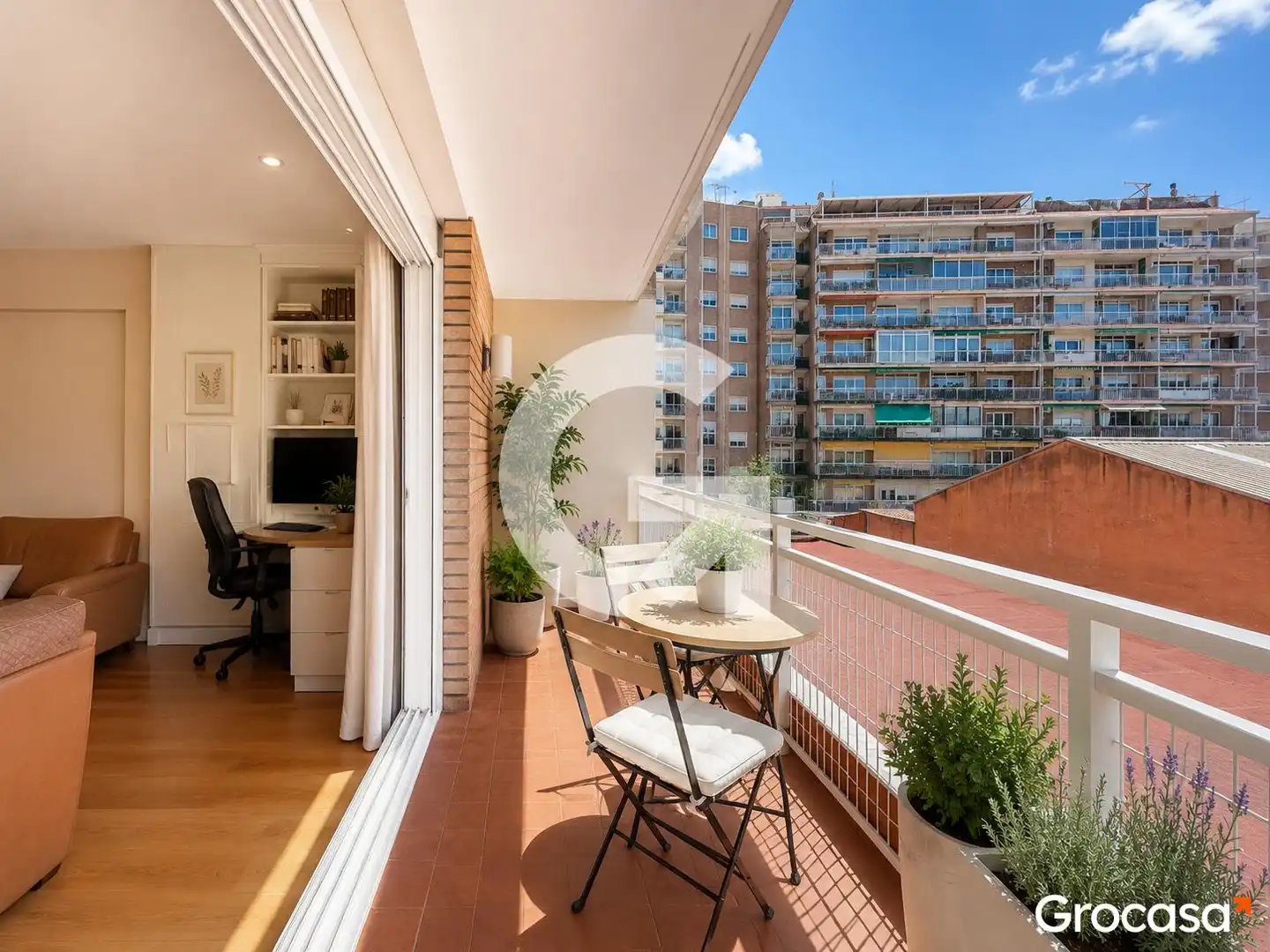 Balcony of Flat for sale in Barcelona  with Air Conditioner, Heating and Terrace
