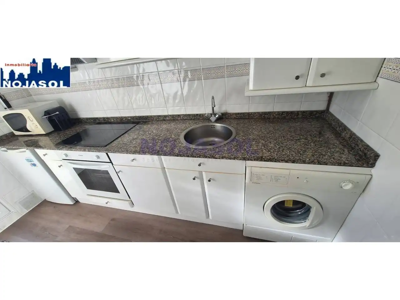 Cocina de Apartamento de alquiler en Noja con Calefacción, Parquet y Terraza