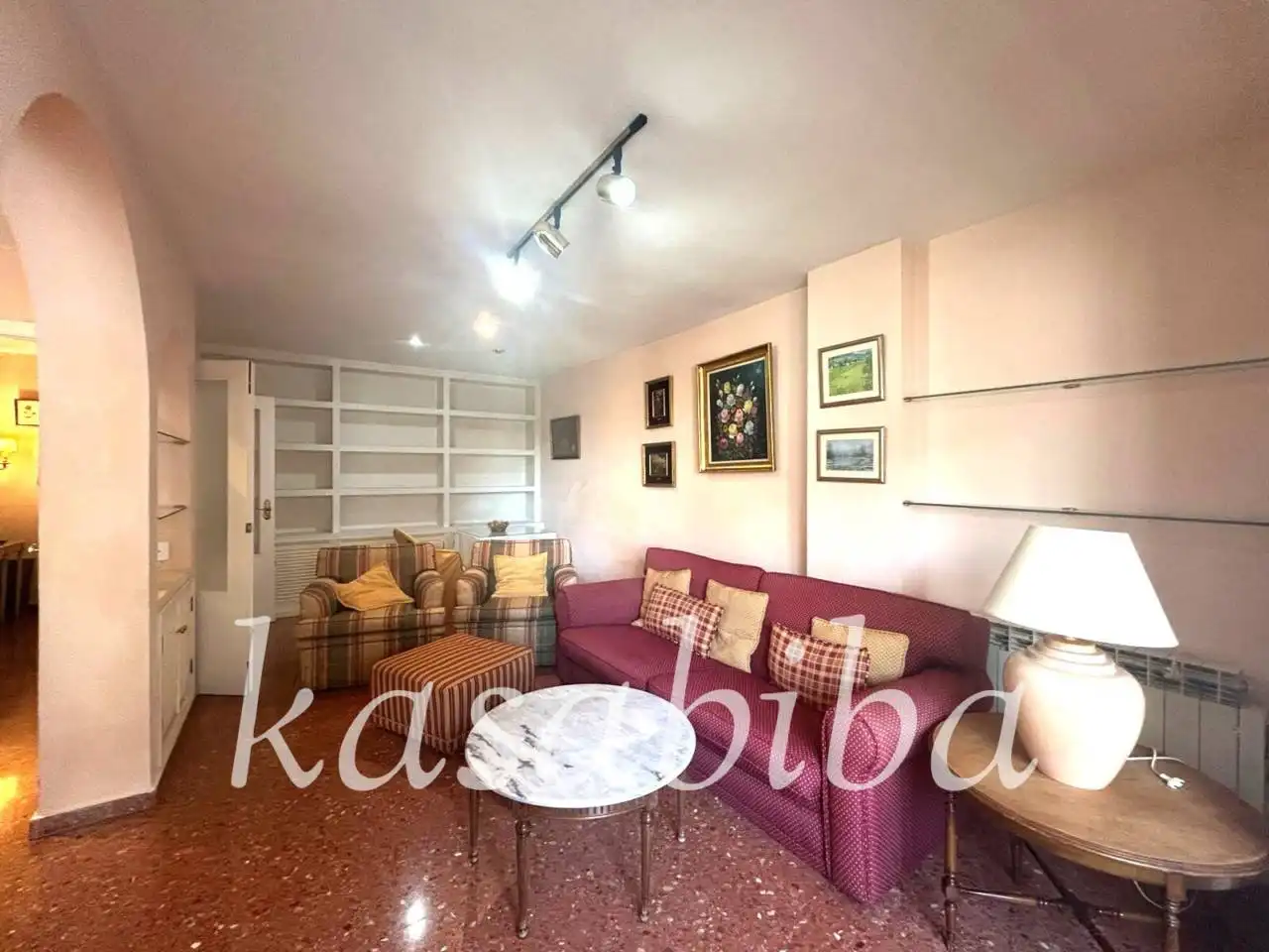 Living room of Flat for rent in Valencia  with Heating, Furnished and Balcony