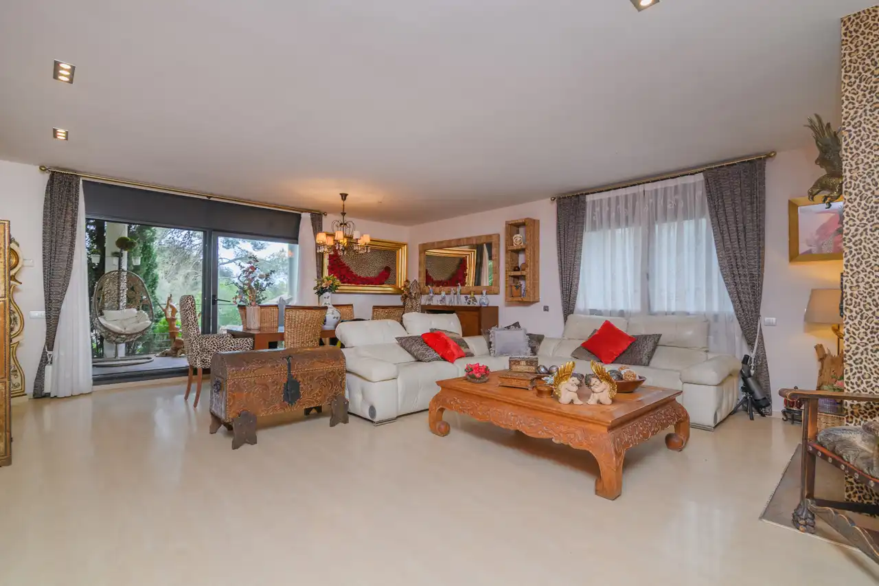 Sala de estar de Casa o chalet de alquiler en Begues con Aire acondicionado, Calefacción y Jardín privado