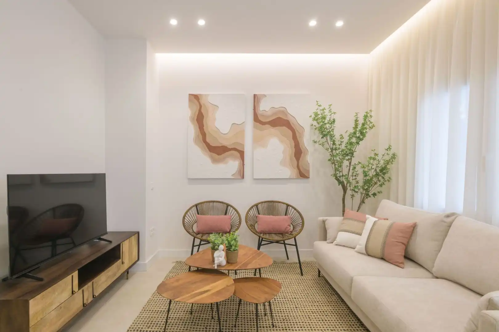Sala de estar de Apartamento en venta en Málaga Capital con Terraza
