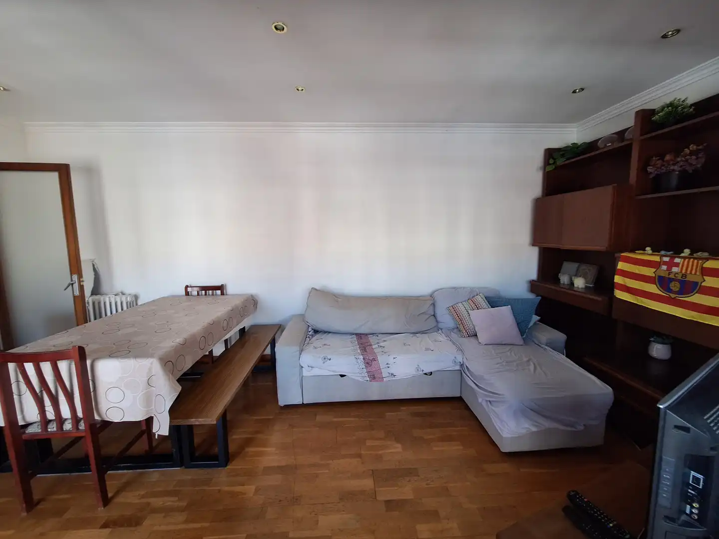 Sala d'estar de Pis en venda en Barcelona amb Calefacció, Terrassa i Moblat