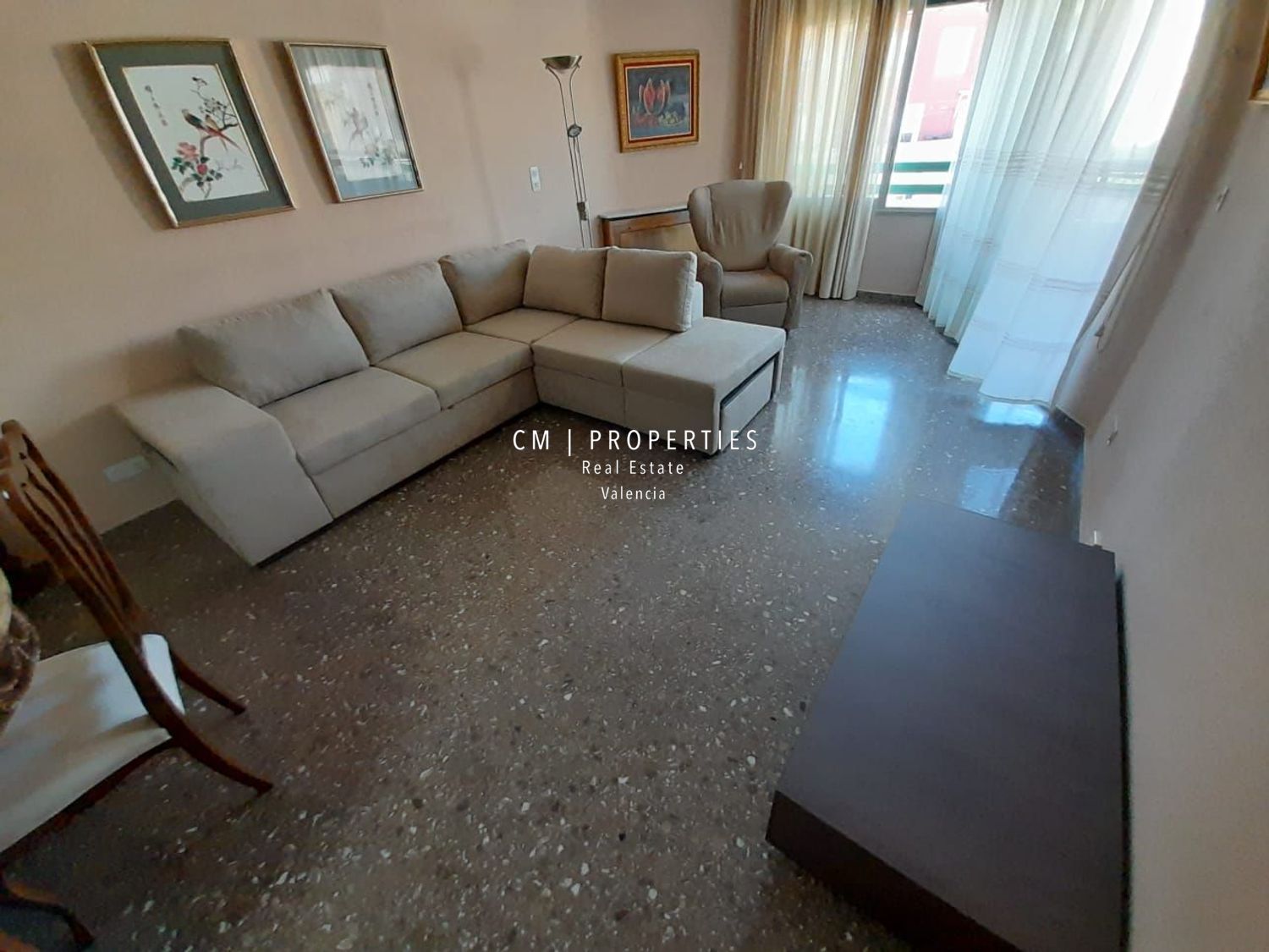 Sala d'estar de Pis de lloguer en  Valencia Capital amb Aire condicionat, Calefacció i Terrassa