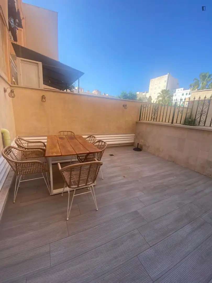 Terraza de Apartamento de alquiler en  Palma de Mallorca con Aire acondicionado, Amueblado y Horno