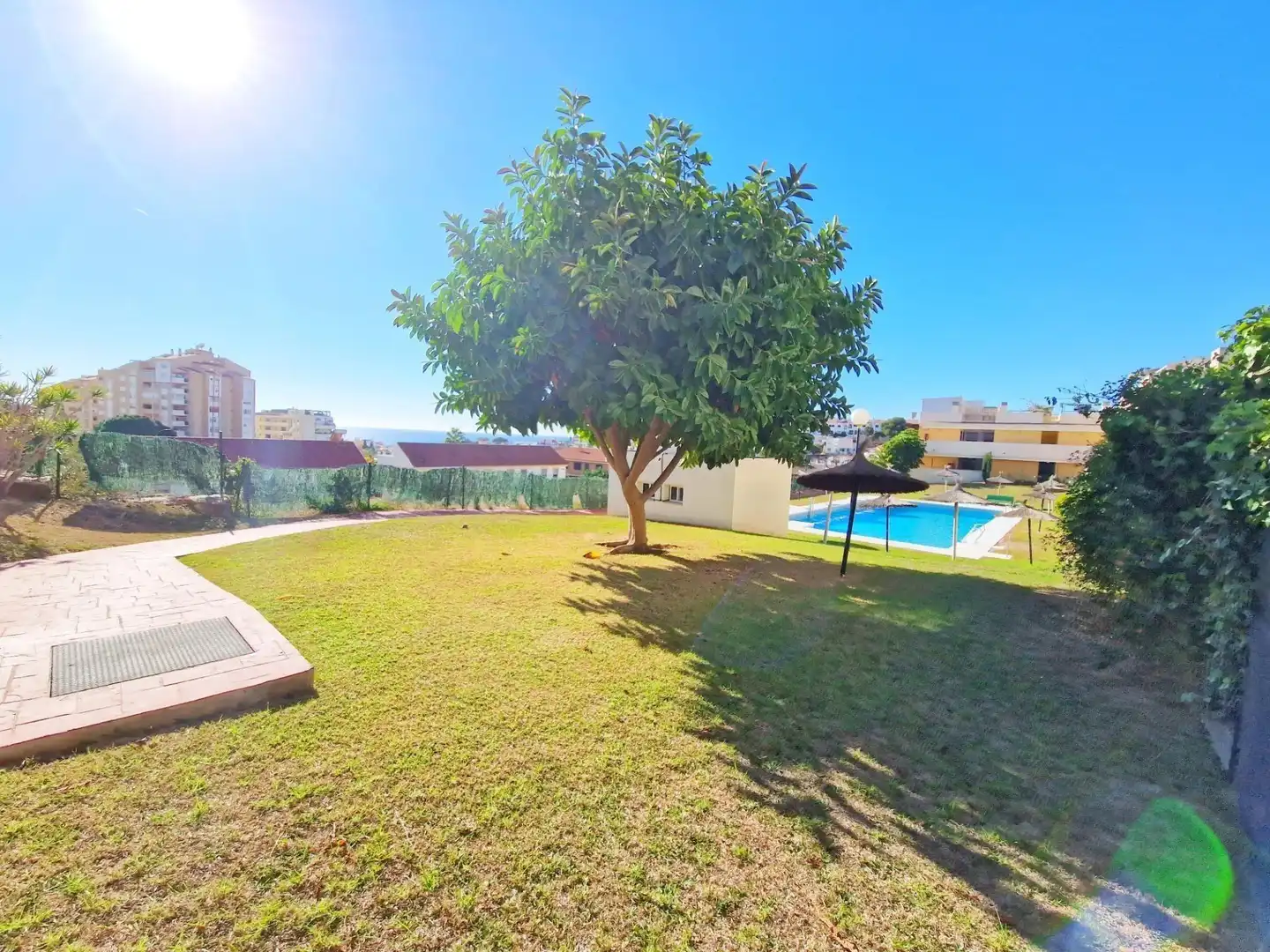 Swimming pool of Flat for sale in Rincón de la Victoria  with Air Conditioner, Heating and Private garden