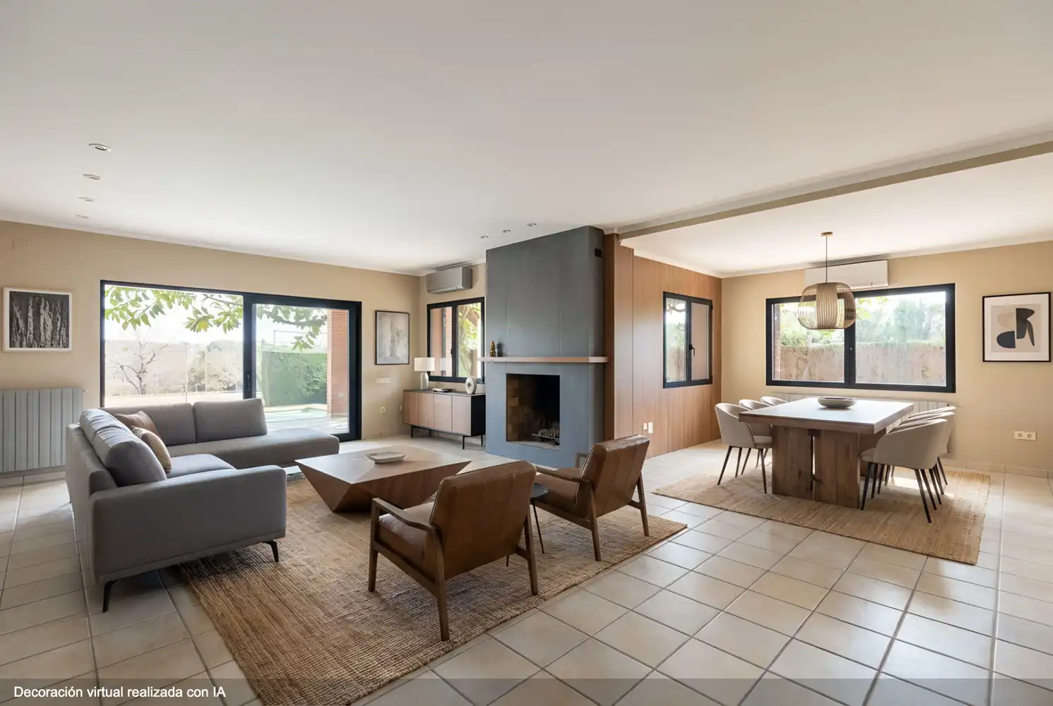 Living room of Houses for sale in La Pobla de Vallbona  with Air Conditioner, Heating and Private garden