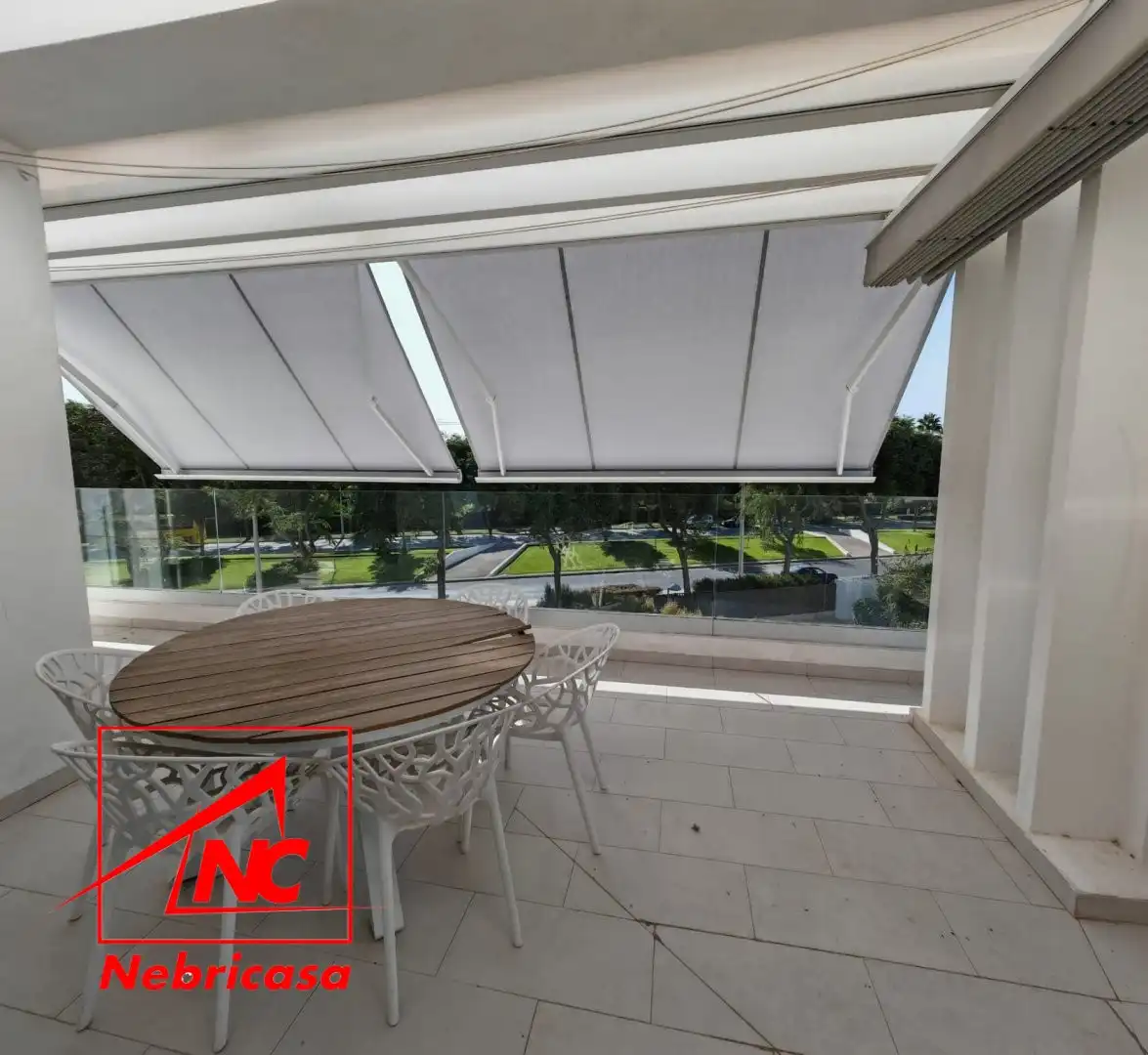 Terraza de Dúplex de alquiler en Chipiona con Aire acondicionado, Calefacción y Terraza
