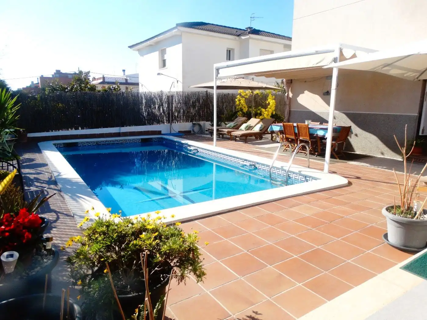 Swimming pool of Houses for sale in Calafell  with Air Conditioner, Storage room and Swimming Pool