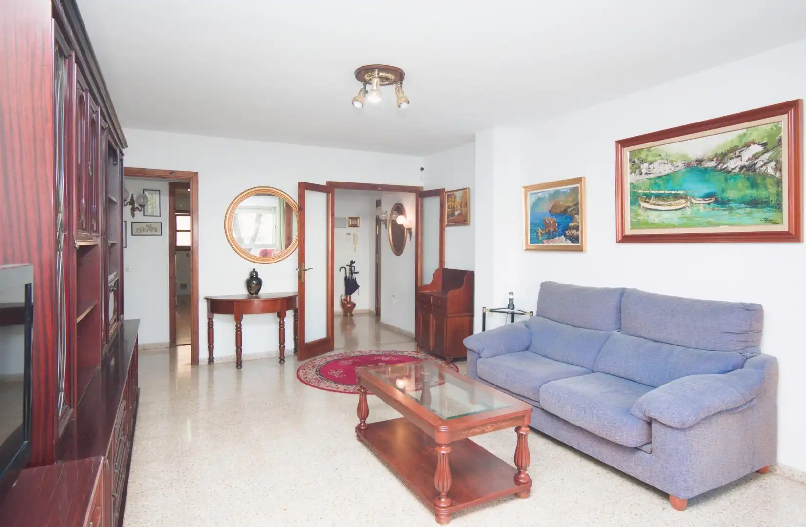 Living room of Flat for sale in  Palma de Mallorca  with Air Conditioner, Terrace and Furnished