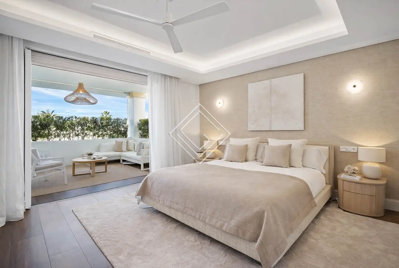 Schlafzimmer von Wohnung zum Verkauf in Marbella mit Klimaanlage, Heizung und Terrasse