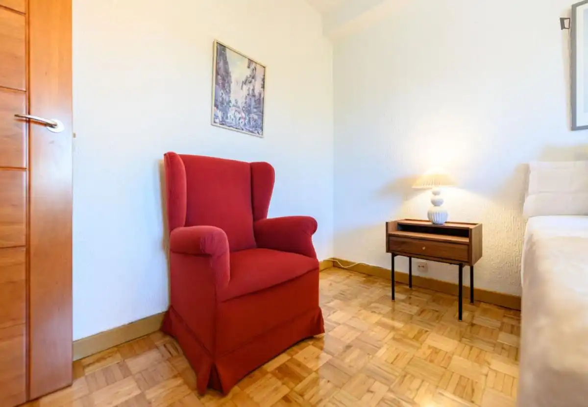 Sala d'estar de Apartament de lloguer en Madrid amb Aire condicionat, Moblat i Forn