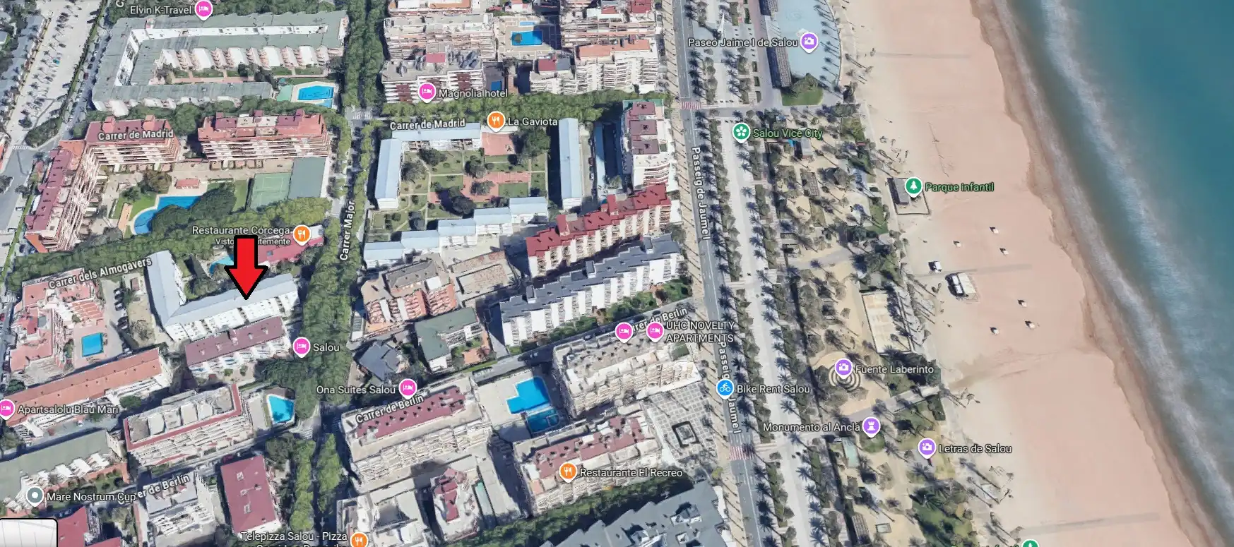 Außenansicht von Wohnung zum Verkauf in Salou mit Klimaanlage, Möbliert und Balkon
