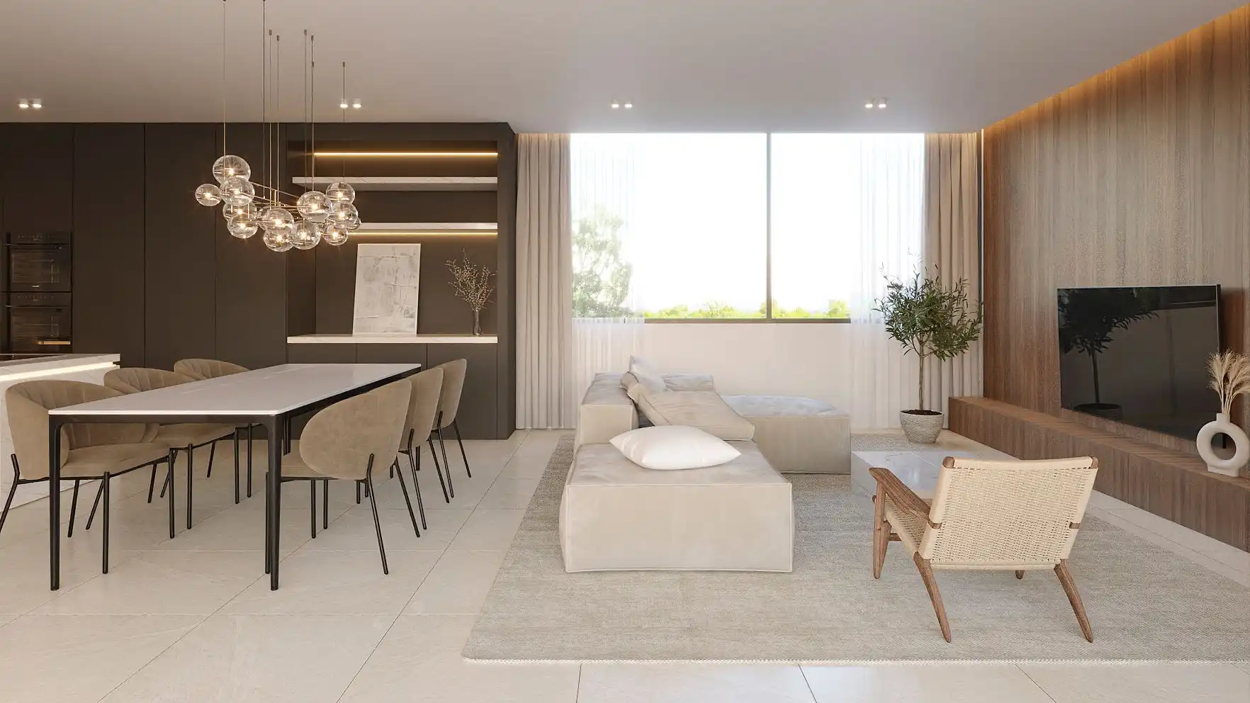 Sala d'estar de Àtic en venda en La Nucia amb Aire condicionat, Calefacció i Jardí privat
