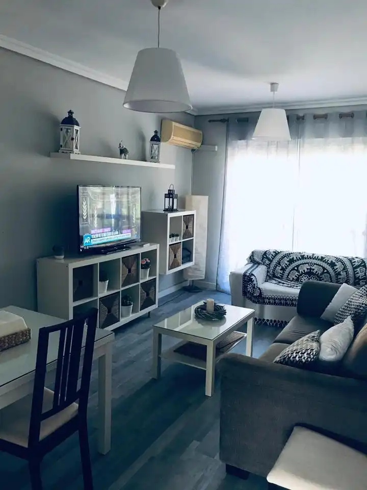 Living room of Flat for rent in  Sevilla Capital  with Air Conditioner, Terrace and Furnished